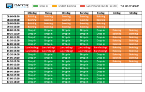 Datorreparation-Öppetidder