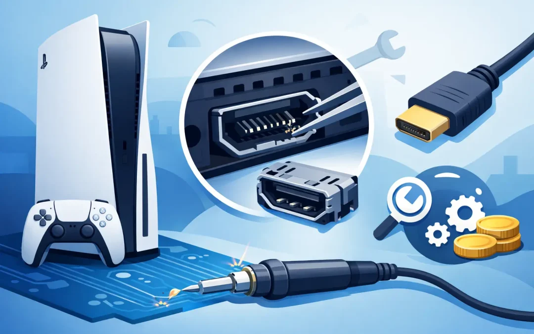 PS5 HDMI port reparation – pris och lösning