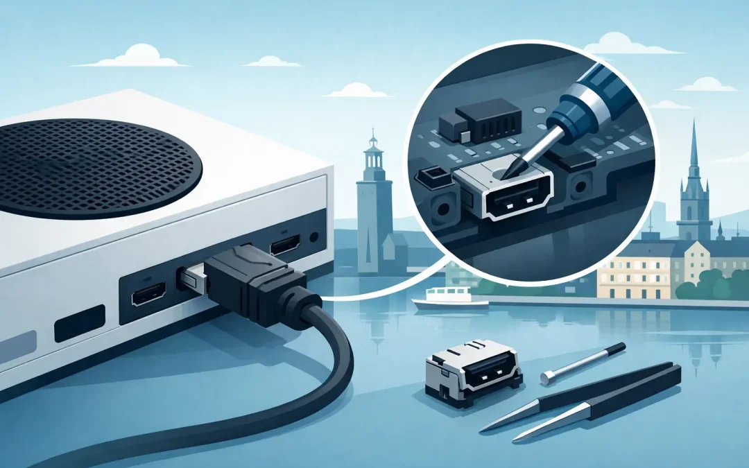 Xbox Series S HDMI-port byte i Stockholm