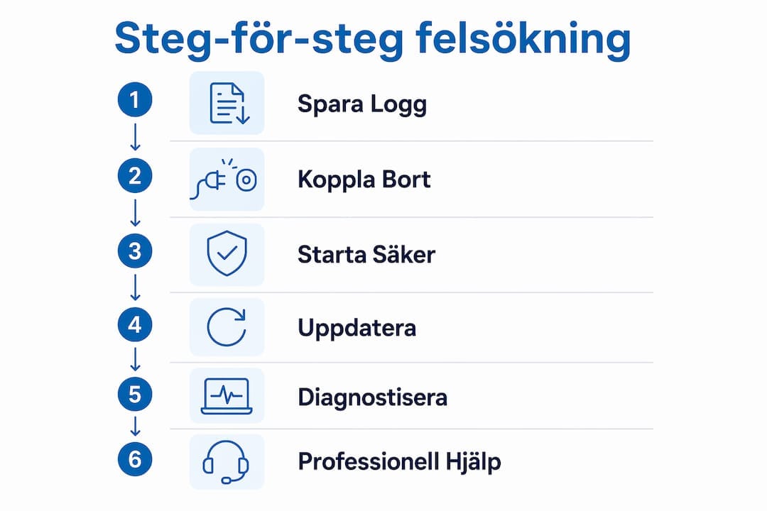 Steg-för-steg-guide i infografik: Så löser du kernel panic på Mac