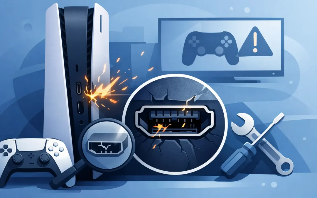 Trasig HDMI-port på PS5: symptom och lösning